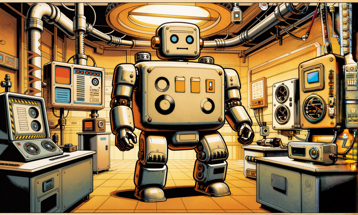 Robot in computer control room